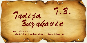 Tadija Buzaković vizit kartica